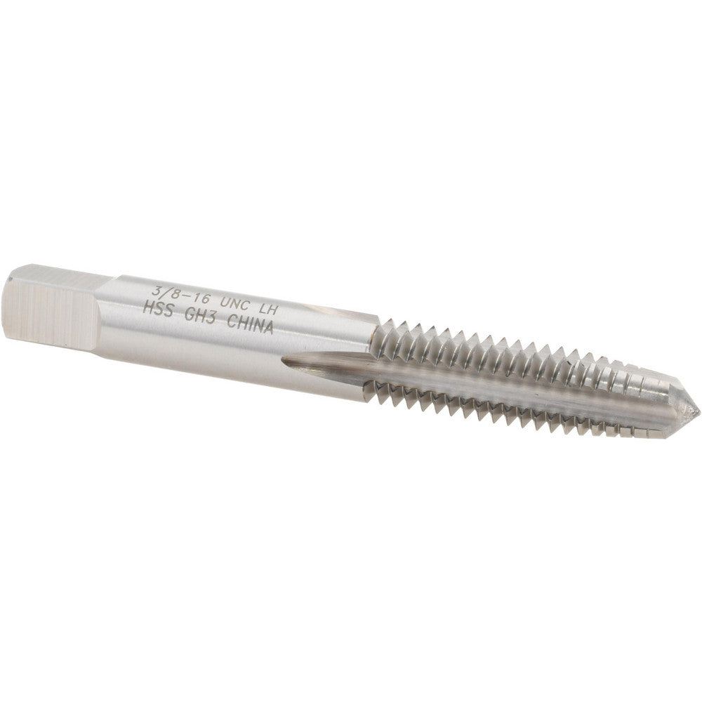 Value Collection MSC-04912184 Straight Flute Tap 3/8-16 UNC, 4 Flute, Taper Chamfer, 3B Class of Fit, HSS, Bright/Uncoated Finish