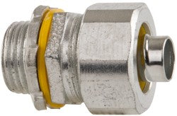 Cooper Crouse-Hinds LT38 Conduit Connector For Liquid-Tight, Malleable Iron, 3/8" Trade Size