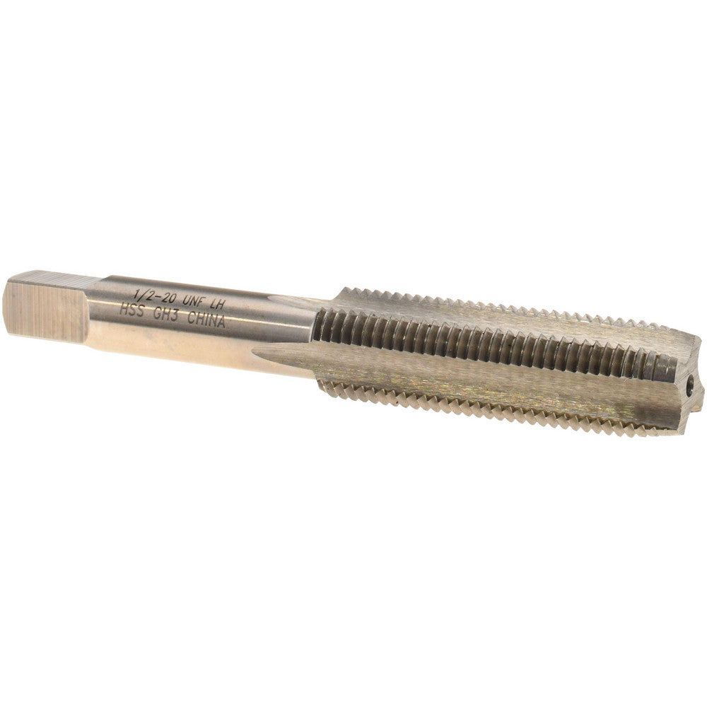 Value Collection JY4914206 Straight Flute Tap 1/2-20 UNF, 4 Flutes, Plug, 3B Class of Fit, High Speed Steel, Bright/Uncoated