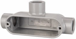 Cooper Crouse-Hinds T15 Form 5, T Body, 1/2" Trade, IMC, Rigid Aluminum Conduit Body