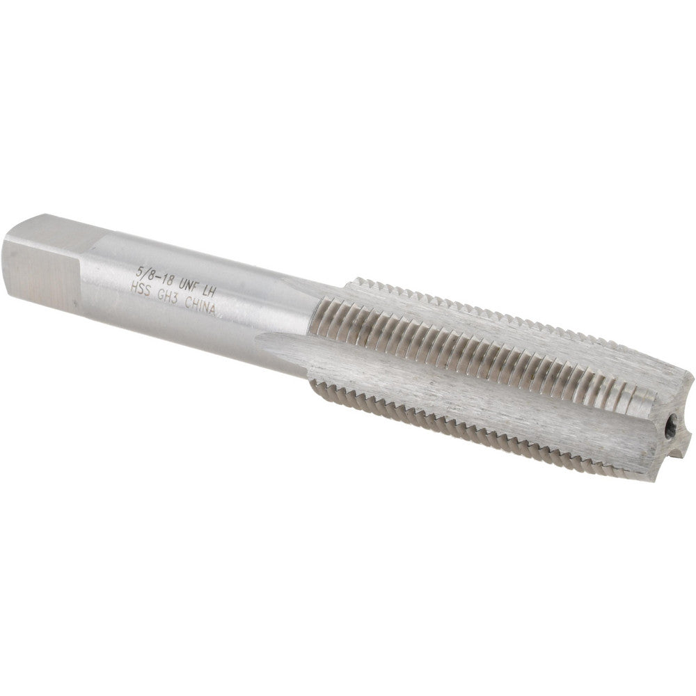 Value Collection MSC-04916201 Straight Flute Tap 5/8-18 UNF, 4 Flute, Taper Chamfer, 3B Class of Fit, HSS, Bright/Uncoated Finish