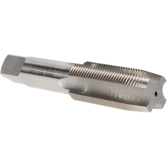 Value Collection MSC-04919379 Straight Flute Tap 1-1/8-12 UNF, 4 Flutes, Taper, 3B Class of Fit, High Speed Steel, Bright/Uncoated