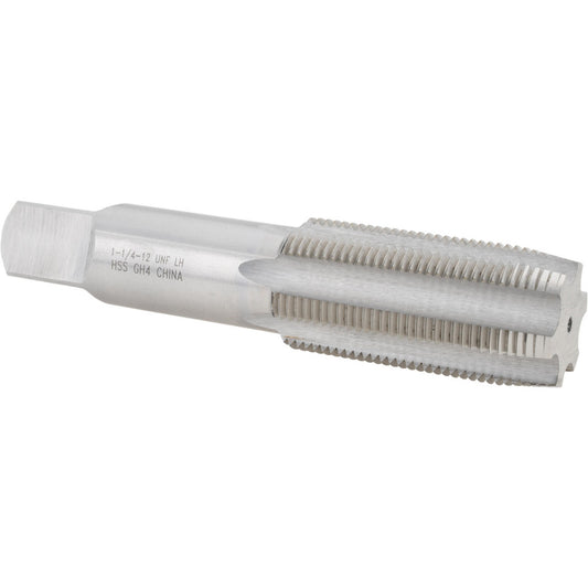 Value Collection MSC-04919478 Straight Flute Tap 1-1/4-12 UNF, 6 Flute, Taper Chamfer, 3B Class of Fit, HSS, Bright/Uncoated Finish