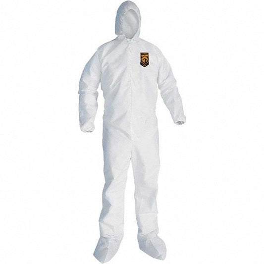 KleenGuard 46124 Disposable Coveralls Size X-Large, SMS, Zipper Closure