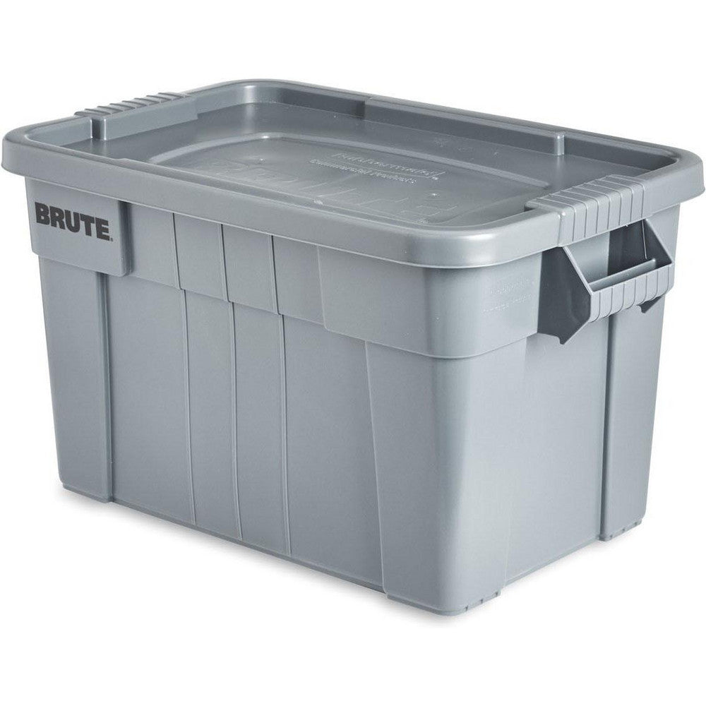 Rubbermaid FG9S3100GRAY BRUTE Tote Storage Container with Lid-included, 20-Gallon, Gray, Rugged/Reusable Boxes