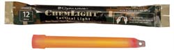 Cyalume 9-97530-PF ChemLight Lightsticks Orange, 6" OAL, 12 hr, Snap & Shake, 10 Pc