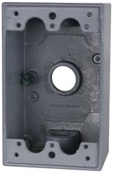 Cooper Crouse-Hinds TP7010 Electrical Outlet Box Aluminum, Rectangle, 4-9/16" OAH, 2-7/8" OAW, 2" OAD, 1 Gang
