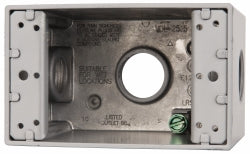 Cooper Crouse-Hinds TP7078 Electrical Outlet Box Aluminum, Rectangle, 4-1/4" OAH, 2-7/8" OAW, 2-21/32" OAD, 1 Gang