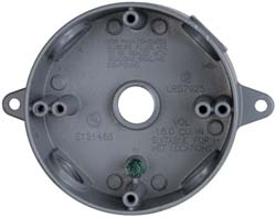 Cooper Crouse-Hinds TP7146 Electrical Outlet Box Aluminum, Round, 4-1/8" OAH, 4" OAW, 1-5/8" OAD, 1 Gang