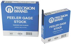 Precision Brand Products 19125 Feeler Stock Roll 0.001" Thick, 1/2" Wide, 25' Long, High Carbon Steel