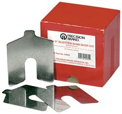 Precision Brand Products 42955 80 Piece, 3 Inch Long x 3 Inch Wide x 0.001 to 0.075 Inch Thick, Assortment Slotted Shim Stock