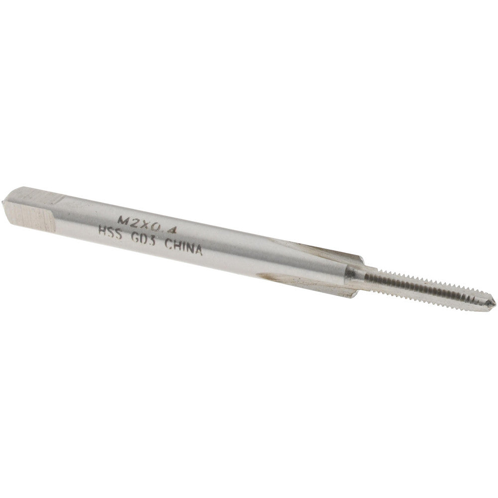 Value Collection JY4990701 Straight Flute Tap M2x0.4 Metric Coarse, 3 Flute, Plug Chamfer, 6H Class of Fit, HSS, Bright/Uncoated Finish