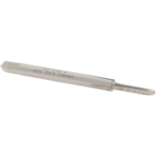 Value Collection JY4990958 Straight Flute Tap M2.3x0.40 Metric Coarse, 3 Flutes, Plug, High Speed Steel, Bright/Uncoated