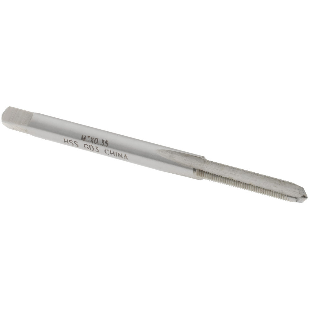 Value Collection JY4991154 Straight Flute Tap M3x0.35 Metric Fine, 3 Flutes, Plug, 6H Class of Fit, High Speed Steel, Bright/Uncoated