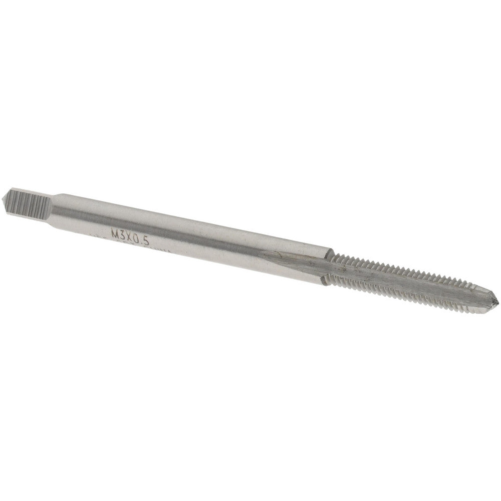 Value Collection JY4991204 Straight Flute Tap M3x0.50 Metric Coarse, 3 Flutes, Plug, 6H Class of Fit, High Speed Steel, Bright/Uncoated