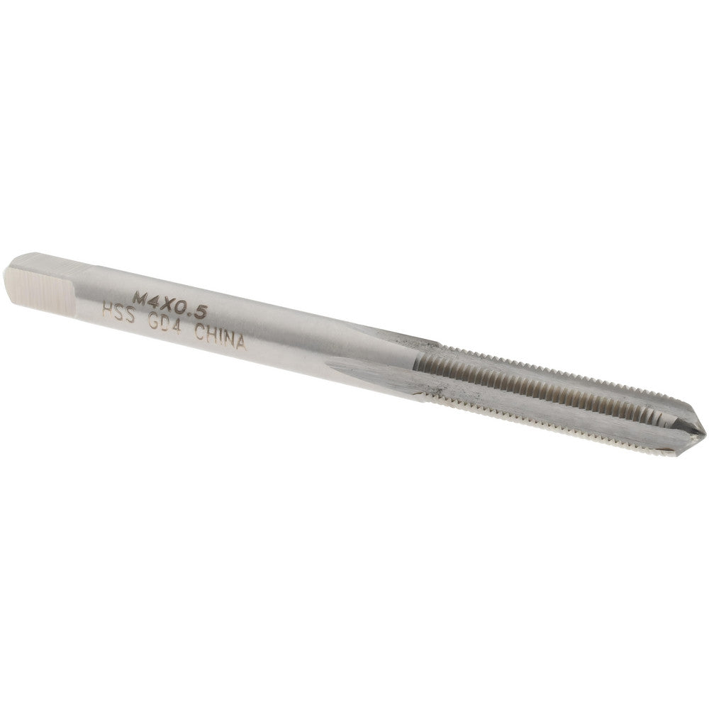 Value Collection JY4991451 Straight Flute Tap M4x0.50 Metric Fine, 4 Flutes, Plug, High Speed Steel, Bright/Uncoated