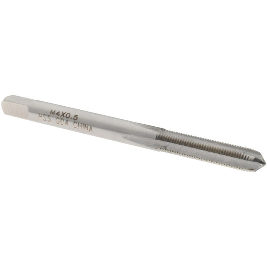 Value Collection JY4991451 Straight Flute Tap M4x0.50 Metric Fine, 4 Flutes, Plug, High Speed Steel, Bright/Uncoated