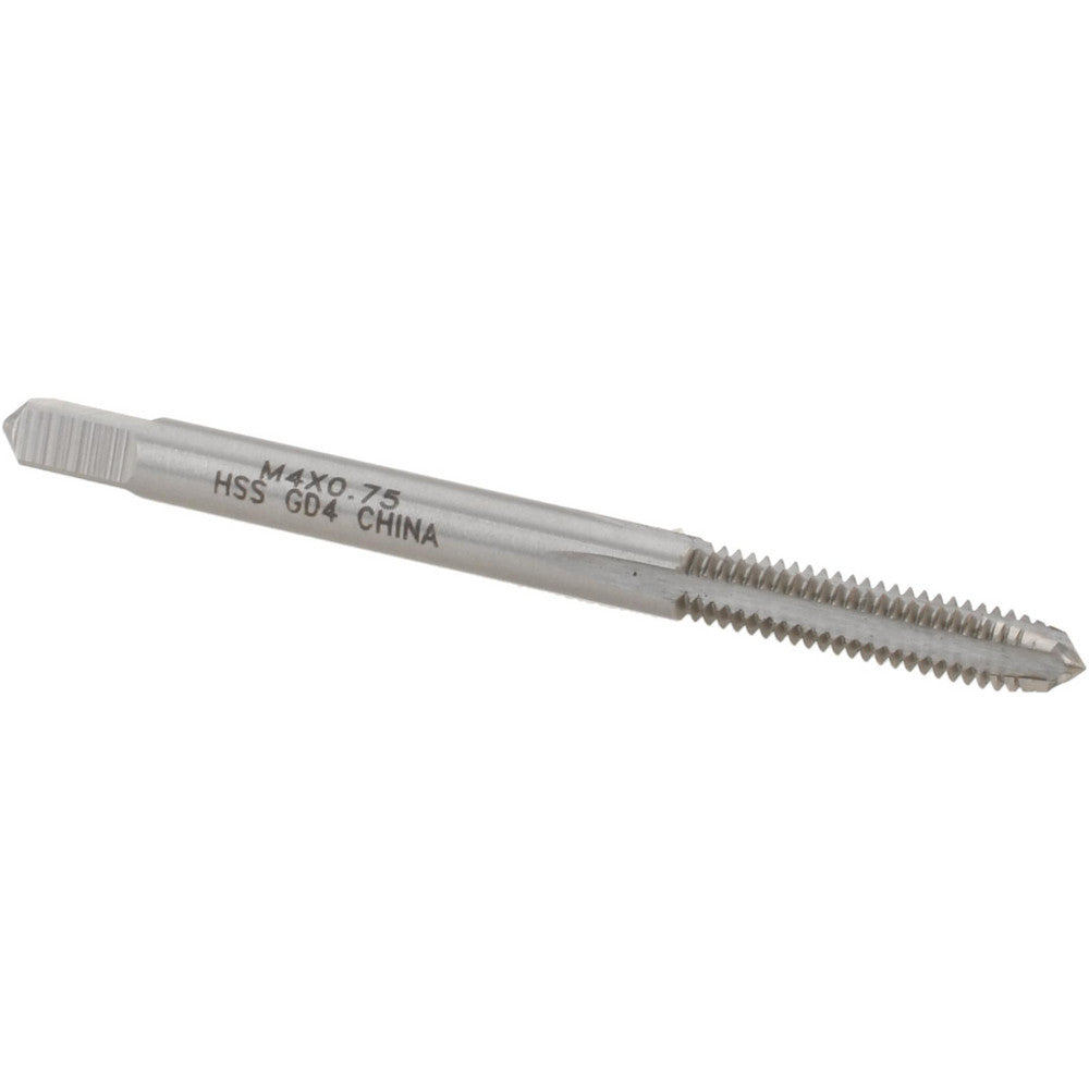 Value Collection JY4991550 Straight Flute Tap M4x0.75 Metric Special, 4 Flute, Plug Chamfer, HSS, Bright/Uncoated Finish