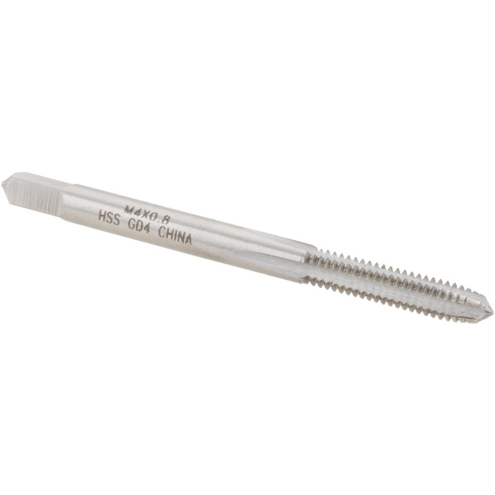 Value Collection JY4991568 Straight Flute Tap M4x0.8 Metric Special, 4 Flute, Plug Chamfer, 6H Class of Fit, HSS, Bright/Uncoated Finish