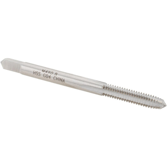 Value Collection JY4991568 Straight Flute Tap M4x0.8 Metric Special, 4 Flute, Plug Chamfer, 6H Class of Fit, HSS, Bright/Uncoated Finish