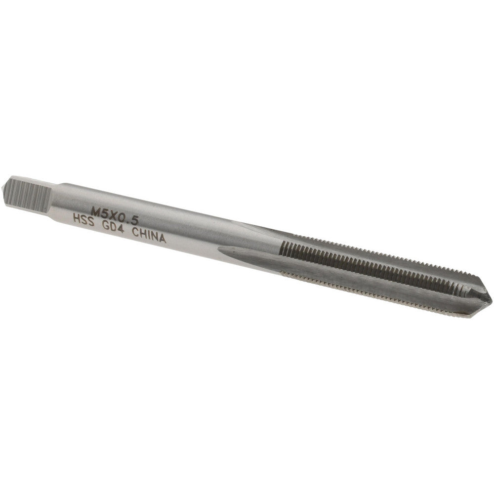 Value Collection JY4991709 Straight Flute Tap M5x0.50 Metric Fine, 4 Flutes, Plug, High Speed Steel, Bright/Uncoated