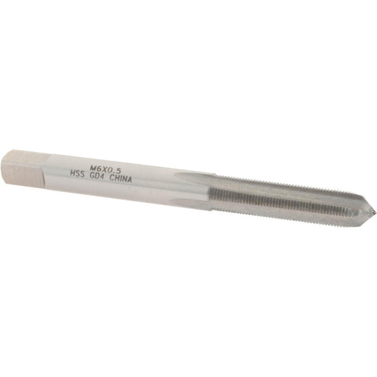 Value Collection JY4992053 Straight Flute Tap M6x0.50 Metric Fine, 4 Flutes, Plug, High Speed Steel, Bright/Uncoated