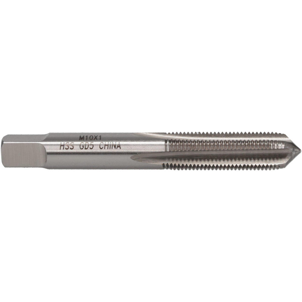 Value Collection JY4992806 Straight Flute Tap M10x1 Metric Fine, 4 Flute, Plug Chamfer, High-Speed Steel, Bright/Uncoated Finish