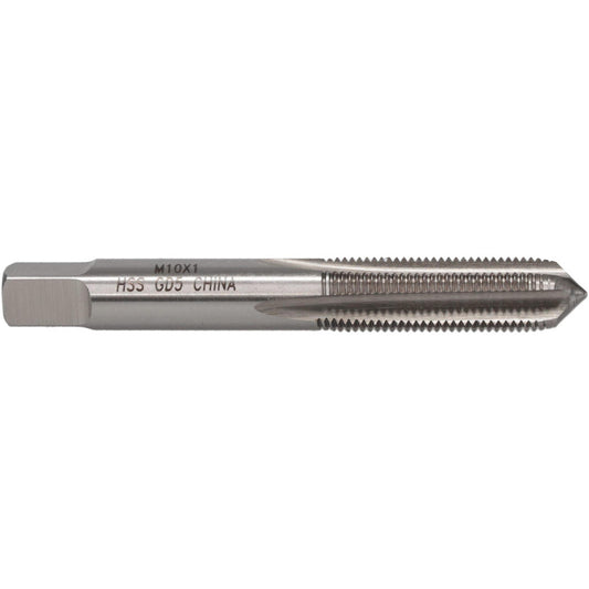 Value Collection JY4992806 Straight Flute Tap M10x1 Metric Fine, 4 Flute, Plug Chamfer, High-Speed Steel, Bright/Uncoated Finish