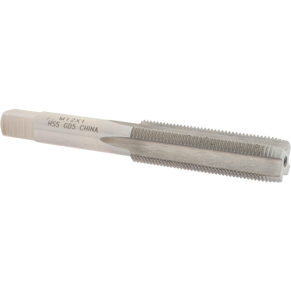 Value Collection JY4993150 Straight Flute Tap M12x1.00 Metric Fine, 4 Flutes, Plug, High Speed Steel, Bright/Uncoated