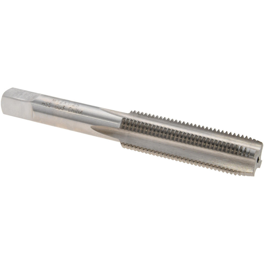 Value Collection JY4993200 Straight Flute Tap M12x1.25 Metric Fine, 4 Flutes, Plug, High Speed Steel, Bright/Uncoated