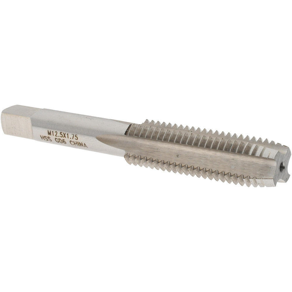 Value Collection JY4993325 Straight Flute Tap M12.5x1.75 Metric Special, 4 Flutes, Plug, 6H Class of Fit, High Speed Steel, Bright/Uncoated