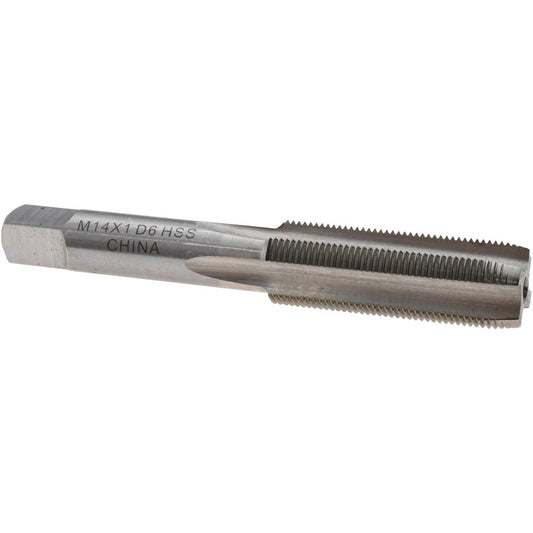 Value Collection JY4993408 Straight Flute Tap M14x1.00 Metric Fine, 4 Flutes, Plug, High Speed Steel, Bright/Uncoated