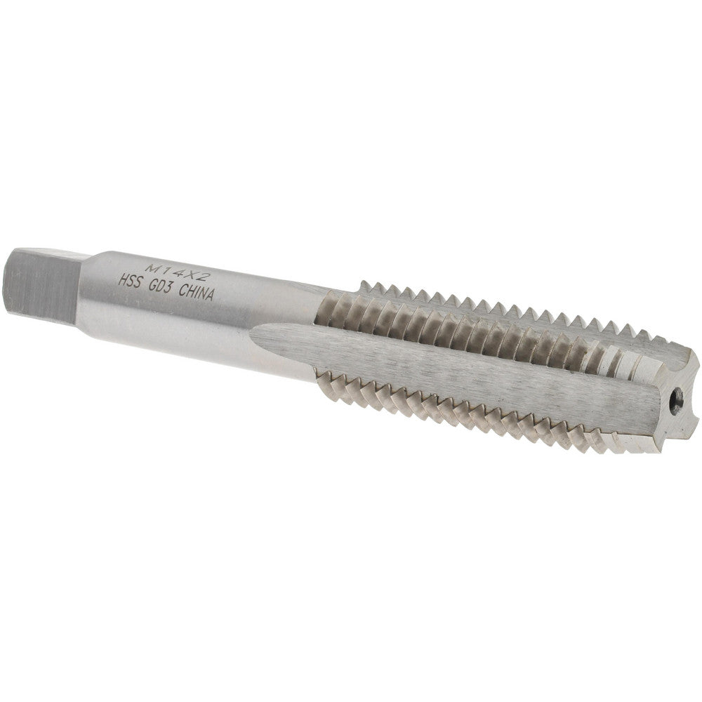 Value Collection JY4993606 Straight Flute Tap M14x2.00 Metric Coarse, 4 Flutes, Plug, High Speed Steel, Bright/Uncoated
