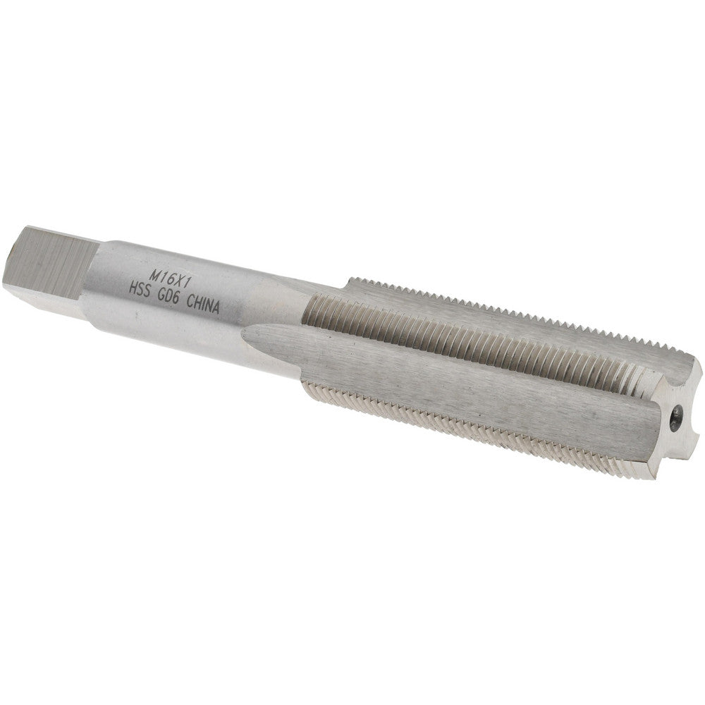 Value Collection JY4993655 Straight Flute Tap M16x1.00 Metric Fine, 4 Flutes, Plug, High Speed Steel, Bright/Uncoated