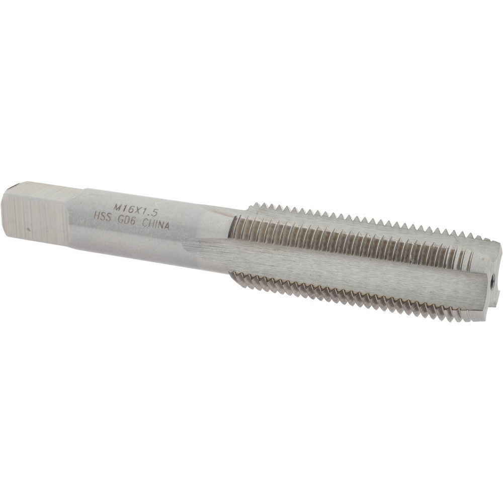 Value Collection JY4993754 Straight Flute Tap M16x1.50 Metric Fine, 4 Flutes, Plug, High Speed Steel, Bright/Uncoated