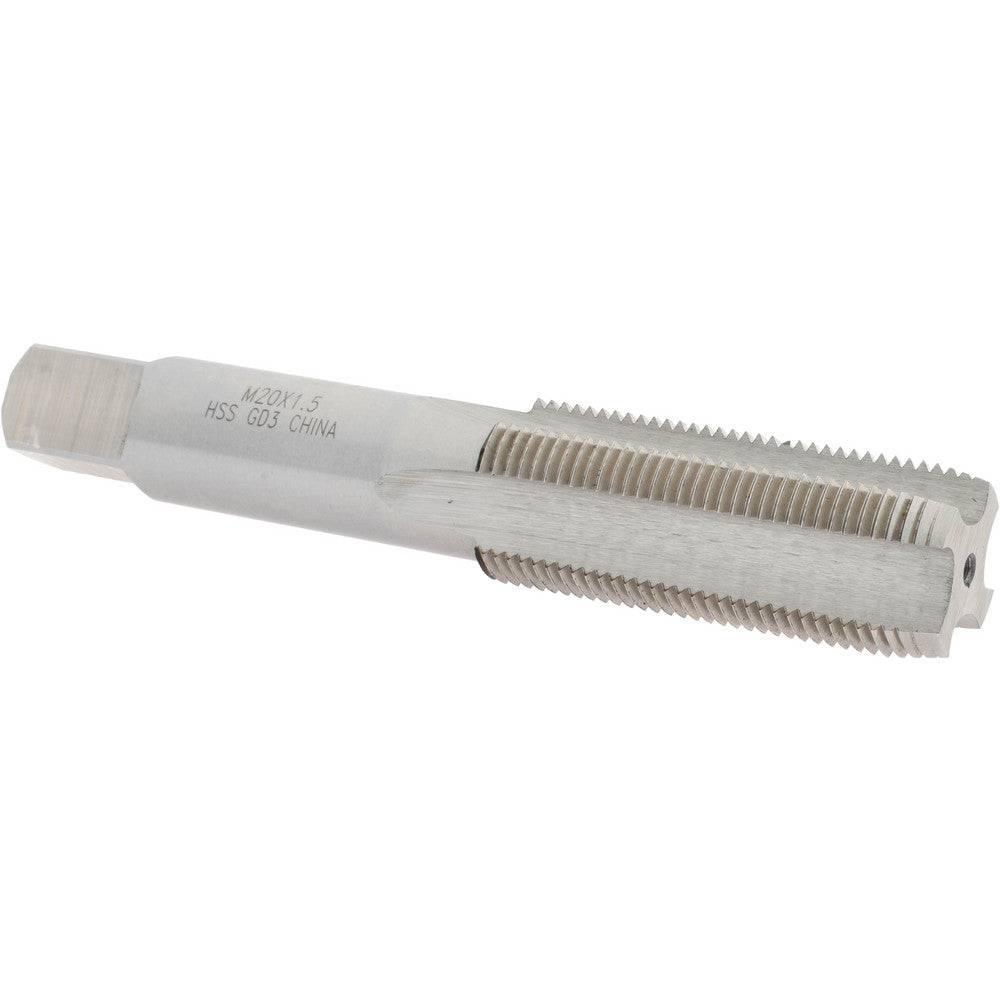 Value Collection JY4994109 Straight Flute Tap M20x1.50 Metric Fine, 4 Flutes, Plug, High Speed Steel, Bright/Uncoated