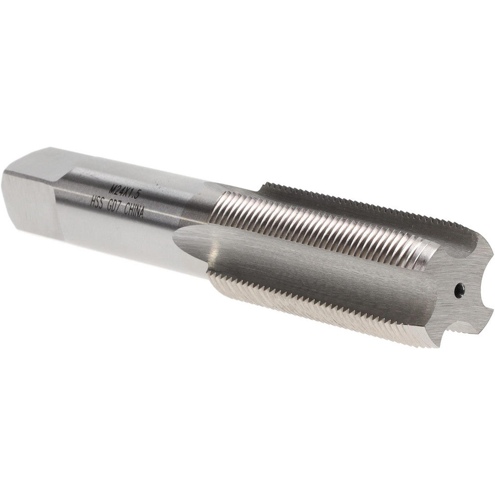 Value Collection JY4994455 Straight Flute Tap M24x1.50 Metric Fine, 4 Flutes, Plug, High Speed Steel, Bright/Uncoated