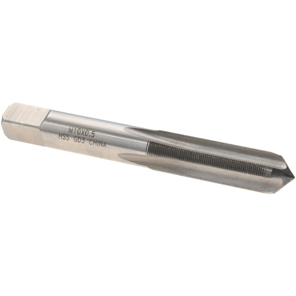 Value Collection JY4995866 Straight Flute Tap M10x0.50 Metric Special, 4 Flutes, Plug, 6H Class of Fit, High Speed Steel, Bright/Uncoated