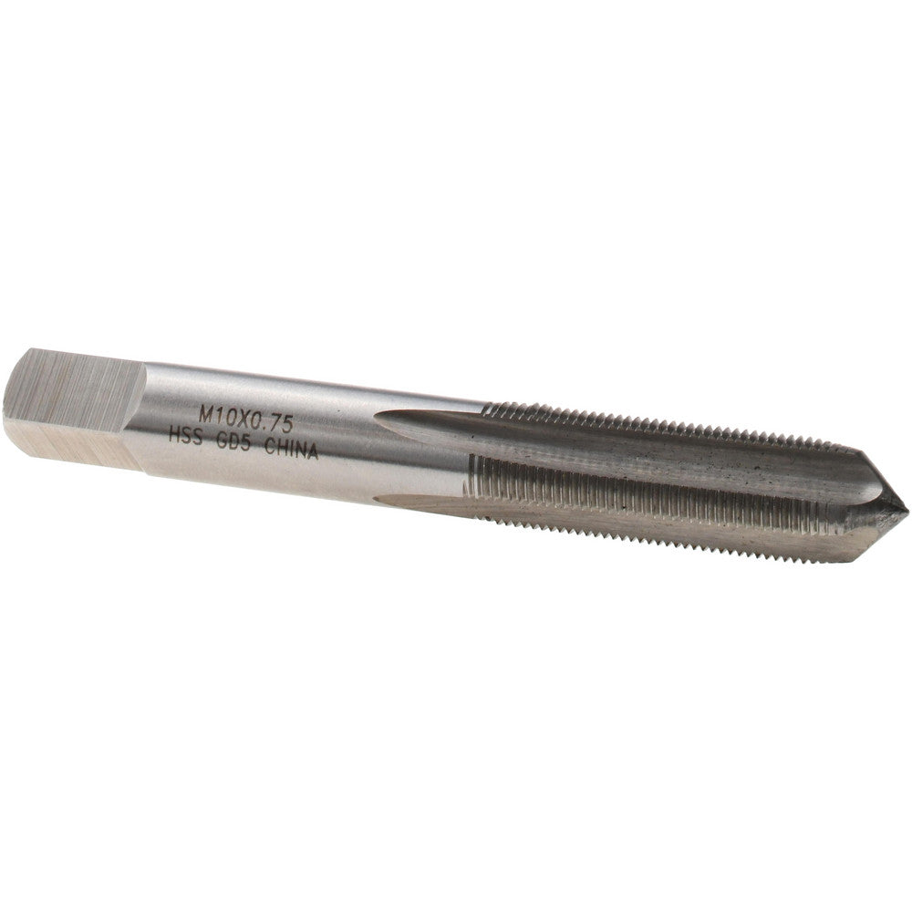 Value Collection JY4995882 Straight Flute Tap M10x0.75 Metric Fine, 4 Flutes, Plug, High Speed Steel, Bright/Uncoated
