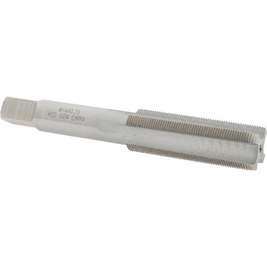 Value Collection JY4996047 Straight Flute Tap M14x0.75 Metric Special, 4 Flutes, Plug, 6H Class of Fit, High Speed Steel, Bright/Uncoated