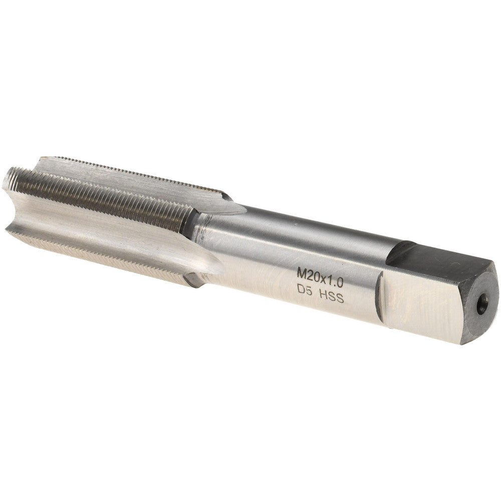 Value Collection JY4996161 Straight Flute Tap M20x1.00 Metric Fine, 4 Flutes, Plug, High Speed Steel, Bright/Uncoated