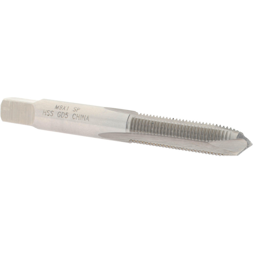 Value Collection MSC-04997516 Spiral Point Tap M9x1.00 Metric Fine, 3 Flutes, Plug, High Speed Steel, Bright Finish