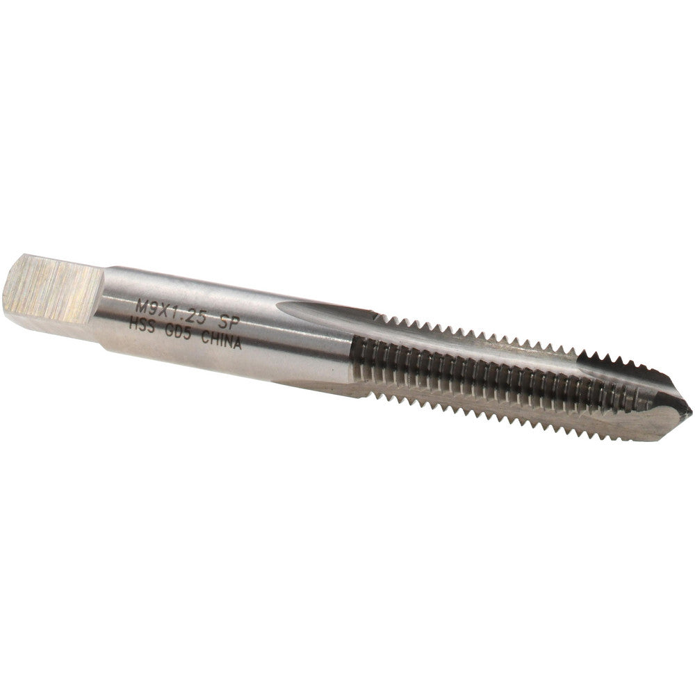 Value Collection MSC-04997532 Spiral Point Tap M9x1.25 Metric Coarse, 3 Flutes, Plug, High Speed Steel, Bright Finish