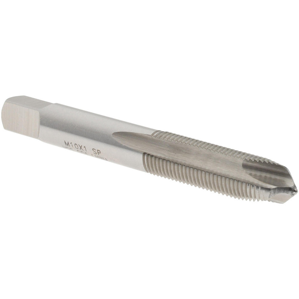 Value Collection MSC-04997557 Spiral Point Tap M10x1.00 Metric Fine, 3 Flutes, Plug, High Speed Steel, Bright Finish