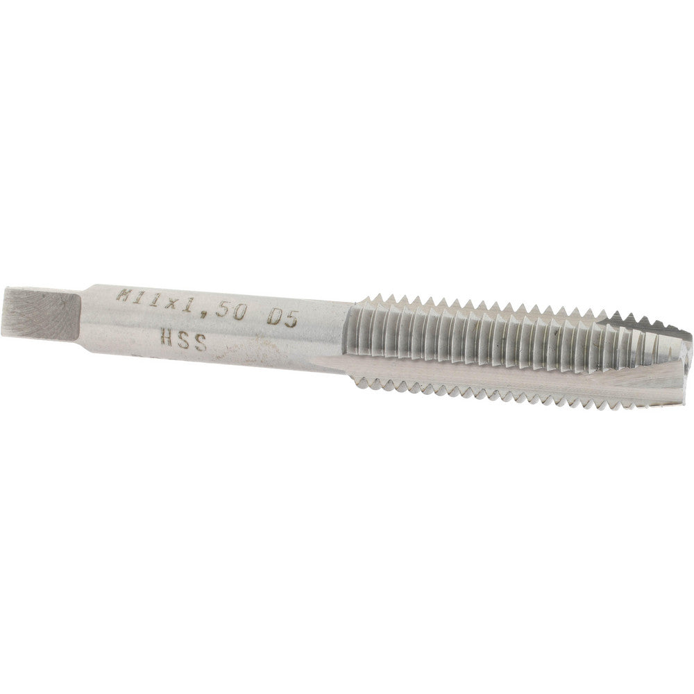 Value Collection MSC-04997615 Spiral Point Tap M11x1.50 Metric Coarse, 3 Flutes, Plug, High Speed Steel, Bright Finish