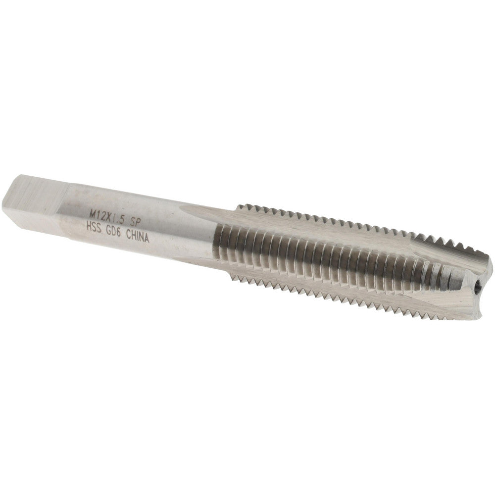Value Collection MSC-04997656 Spiral Point Tap M12x1.50 Metric Fine, 3 Flutes, Plug, High Speed Steel, Bright Finish
