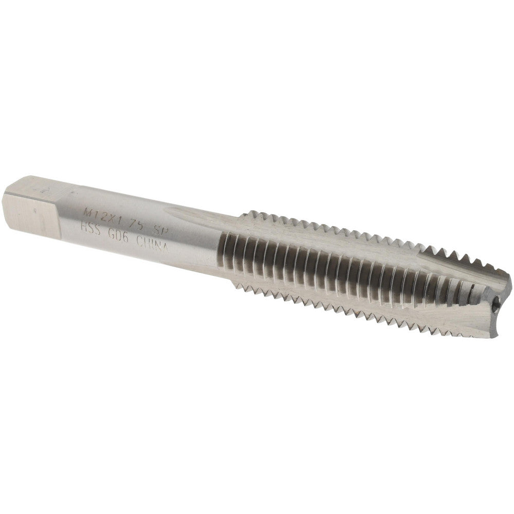 Value Collection MSC-04997714 Spiral Point Tap M12x1.75 Metric Coarse, 3 Flutes, Plug, 6H Class of Fit, High Speed Steel, Bright Finish