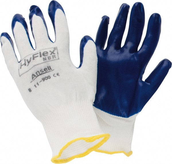 Ansell 205623 Series 11-900 General Purpose Work Gloves Medium, Nitrile-Coated Nylon