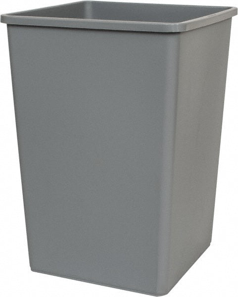 Rubbermaid FG395800GRAY Untouchable 35 Gal Square Gray Trash Container