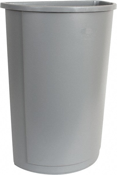 Rubbermaid FG352000GRAY Untouchable 21 Gal Half Round, Gray